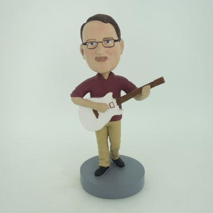 Picture of Custom Bobblehead Doll: Male With Acoustic Guitar
