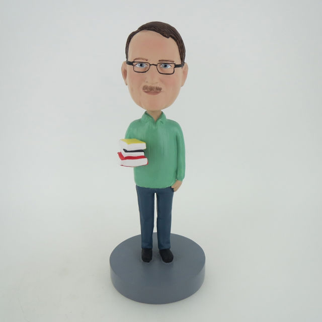 Picture of Custom Bobblehead Doll: Man Books On Hand