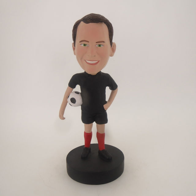Picture of Custom Bobblehead Doll: Man Holding Soccer