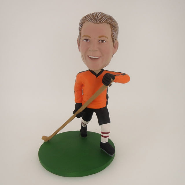 Picture of Custom Bobblehead Doll: Man With Hockey Stick