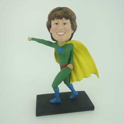 Picture of Custom Bobblehead Doll: Green Superwoman