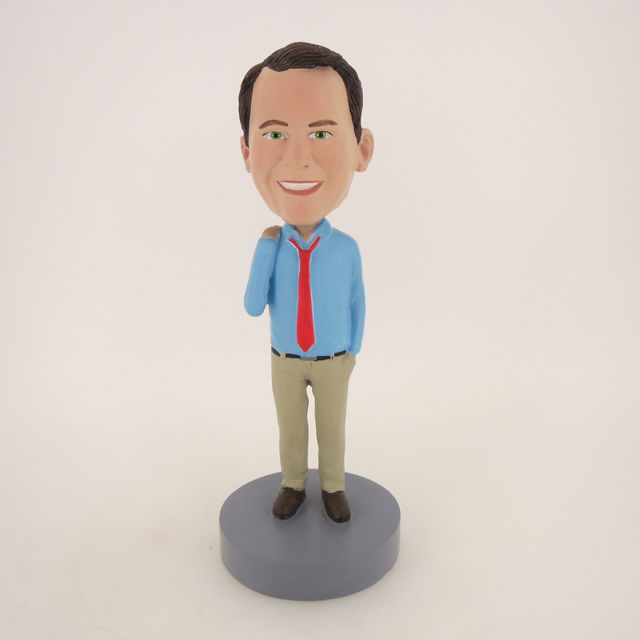 Picture of Custom Bobblehead Doll: One Hand In Khaki Man