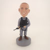Picture of Custom Bobblehead Doll: Military Policeman With Machine Gun