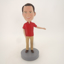 Picture of Custom Bobblehead Doll: Red Shirt Casual Male With Arm Out 