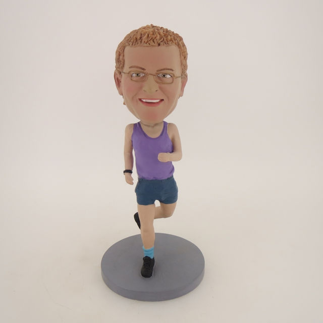 Picture of Custom Bobblehead Doll: Running Man With Purple Vest