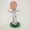 Picture of Custom Bobblehead Doll: Girl And Cat