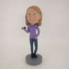 Picture of Custom Bobblehead Doll: Woman Playing Dumbbell