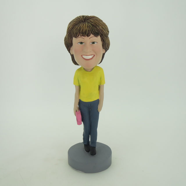 Picture of Custom Bobblehead Doll: Woman with Handbag