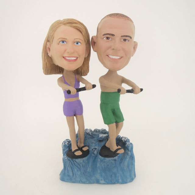 Picture of Custom Bobblehead Doll: Surfing Couple