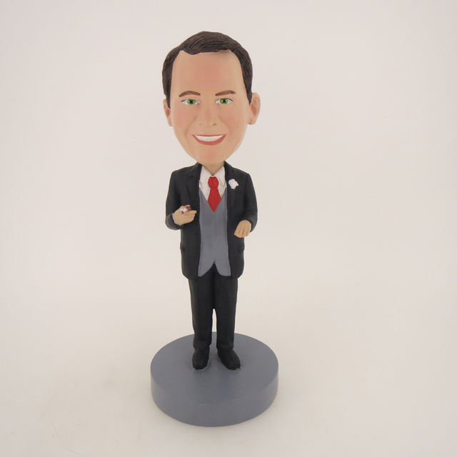 Picture of Custom Bobblehead Doll: Business Man Having Cigar