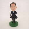 Picture of Custom Bobblehead Doll: Business Man In Black Coat