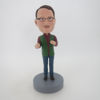 Picture of Custom Bobblehead Doll: Casual Man Wearing Glass