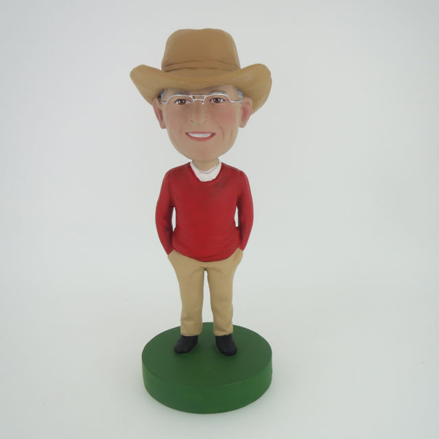 Picture of Custom Bobblehead Doll: Cowboy In Red TShirt