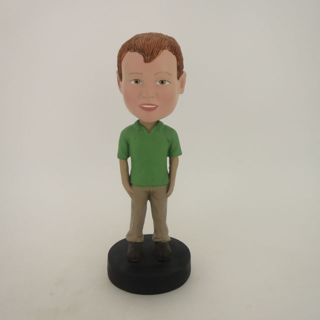 Picture of Custom Bobblehead Doll: Lovely Kid In Green