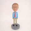 Picture of Custom Bobblehead Doll: Man With Blue Shirt And Red Tie
