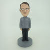 Picture of Custom Bobblehead Doll: Man With Glass Stand Still