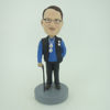 Picture of Custom Bobblehead Doll: Old Man On Walking Stick