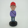 Picture of Custom Bobblehead Doll: Purple Man With Red Hat