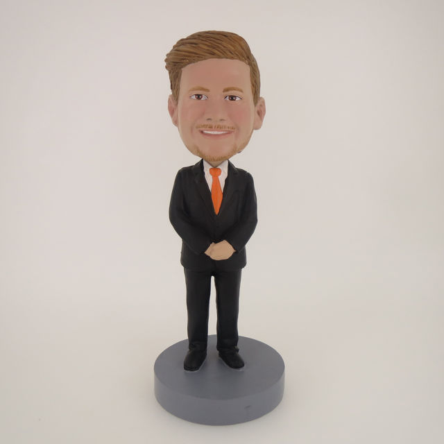 Picture of Custom Bobblehead Doll: Smiling Business Man