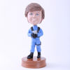 Picture of Custom Bobblehead Doll: Blue Uniform Man with Gun