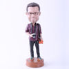 Picture of Custom Bobblehead Doll: Male Tourist with Camera (About 9" Tall)