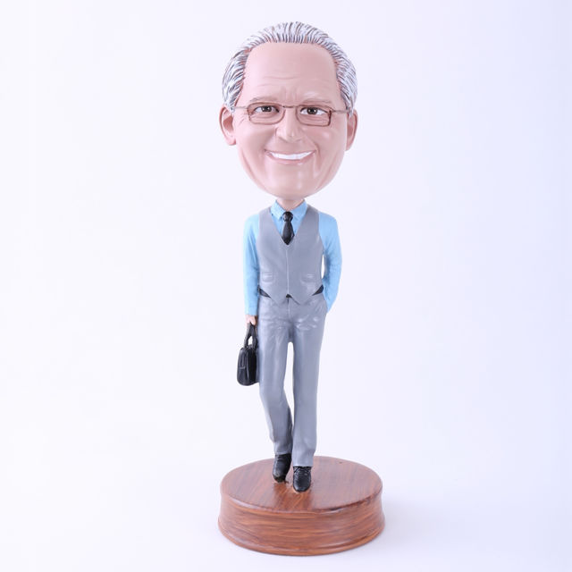 Picture of Custom Bobblehead Doll: Office Man with Bag