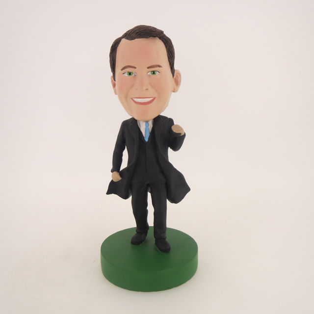 Picture of Custom Bobblehead Doll: Man in Black Windbreaker