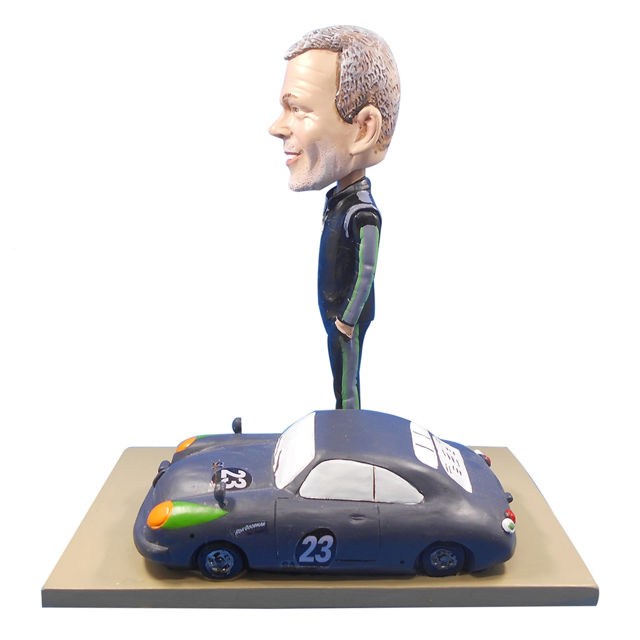 Picture of Custom Bobblehead Doll: Man With Racing Car